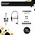 Torneira Gourmet Monocomando com Ducha Extensível 51,5cm Inox - Imagem 5