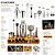 Kit Bartender com Coqueteleira 12 Peças e Suporte de Bambu para Drinks - Imagem 4