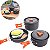 Kit Panelas para Camping 9 Peças com Frigideira Tigelas e Utensílios - Imagem 1