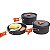 Kit Panelas para Camping 9 Peças com Frigideira Tigelas e Utensílios - Imagem 3