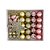 Kit 40 Enfeites de Natal com Bolas Estrela e Pérolas Dourado e Rose - Imagem 6