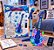 Guitarra Infantil com Microfone Pedestal Karaokê e Conexão MP3 Azul - Imagem 4