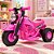 Moto Elétrica Infantil Vintage 6V Rosa com Farol Led Som e Pedal - Imagem 2
