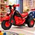 Moto Elétrica Infantil Vintage 6V Vermelha com Farol Led Som e Pedal - Imagem 2