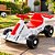 Kart Elétrico Infantil 6V Branco com Farol Led Som e Pedal Acelerador - Imagem 3