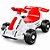 Kart Elétrico Infantil 6V Branco com Farol Led Som e Pedal Acelerador - Imagem 1