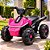 Quadriciclo Elétrico Infantil 6V Rosa com Farol Led Som Frente e Ré - Imagem 6
