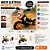 Moto Elétrica Infantil Cross 6V Laranja com Farol Led Som Frente e Ré - Imagem 5