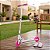 Mini Patinete Infantil Travessos Branco com Rodas Led e Guidão Ajustável - Imagem 4