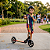 Patinete Infantil Dobrável com Rodas Grandes Freio Manual Preto e Vermelho - Imagem 3