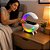 Caixa de Som Bluetooth com Led 7 Cores e Carregador Sem Fio Branca - Imagem 3