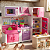 Cozinha Infantil Completa com Fogão Geladeira Pia e Micro-ondas Rosa - Imagem 3