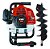 Perfurador De Solo Guidão Ergonômico 52cc Kawashima Broca 30cm - Imagem 1