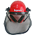 Capacete Acoplado Abafador Para Motosserra Roçadeira Branco - Imagem 1