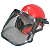 Capacete Acoplado Abafador Para Motosserra Roçadeira Branco - Imagem 3