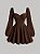 vestido marrom básico - Imagem 1
