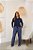 Pijama Feminino - Estampa Família Xadres - Malha - Azul - N°46 - (G) - Imagem 1