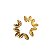 Conjunto Aro Choker e Brincos Semi Arco de Folhas Folheado a Ouro - Imagem 5