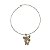 Conjunto Aro Choker e Brincos Borboleta Folheado à Prata - Imagem 3