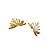 Brincos Ginkgo Folheado a Ouro - Imagem 1