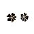 Brincos Resinados Flor de Luxo com Strass Folheado a Ouro - Imagem 1