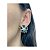 Brincos Resinados Flor de Luxo com Strass Folheado a Ouro - Imagem 2