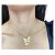 Colar Choker Borboleta Dupla Folheado a Ouro - Imagem 2