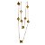 Conjunto Trevo 4 Peças Colar Choker e Colar Longo com Pulseira e Brincos Folheados a Ouro - Imagem 3
