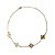 Conjunto Trevo 4 Peças Colar Choker e Colar Longo com Pulseira e Brincos Folheados a Ouro - Imagem 7