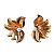 Brincos Flor de Ouro Banhado a Ouro - Imagem 2