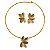 Conjunto Clássico Gold  Aro Choker e Brincos Folheado a Ouro - Imagem 1