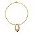 Conjunto Vintage Aro Choker e Brincos Folheados a Ouro - Imagem 3