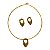 Conjunto Ébano Aro Choker e Brincos Folheado a Ouro - Imagem 2