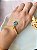 Conjunto Pulseira e Brincos Mar Azul Folheados a Ouro - Imagem 4