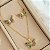 Conjunto Borboletas Encanto de Cores Folheado a Ouro - Imagem 1