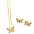 Conjunto Borboletas Encanto de Cores Folheado a Ouro - Imagem 4