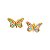Conjunto Borboletas Encanto de Cores Folheado a Ouro - Imagem 6