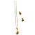Conjunto Mini Gota Folheado a Ouro - Imagem 1
