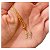 Colar Letras com Strass Folheado a Ouro - Imagem 2