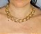 Colar Choker Elos Luxo Folheado a Ouro - Imagem 2