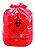 Saco de Lixo Infectante Hospitalar Vermelho 100lt - 100unid - Imagem 1