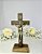 Crucifixo de Madeira com medalha - 12 cm - Imagem 1