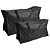 BOLSA KIT CAMINHAO NYLON PRETA G SILKSTAR - Imagem 1