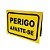 CAVALETE AMARELO AFASTE-SE PLASTCOR - Imagem 1