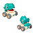 Buba Carrinho Dino com Fricção e Apito Verde Escuro - Imagem 2