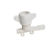 Conector L 3/8" Plástico com Fixador - Imagem 1