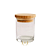 POTE DE VIDRO 60ML COM TAMPA MADEIRA HERMETICA - Imagem 1