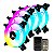 KIT 5x FAN 120MM ARGB + CONTROL CRYSTAL AG-CRYSTAL5X1-BK ACEGEEK - Imagem 4