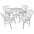 Conjunto de Jardim Modelo Viena Mesa e 4 Cadeiras Aluminio Fundido - Imagem 1