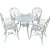 Conjunto de Jardim Modelo Fortaleza Mesa e 4 Cadeiras Aluminio Fundido - Imagem 1